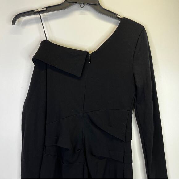 Nicole Miller Structured One Shoulder dress black - 8 - Picture 9 of 13
